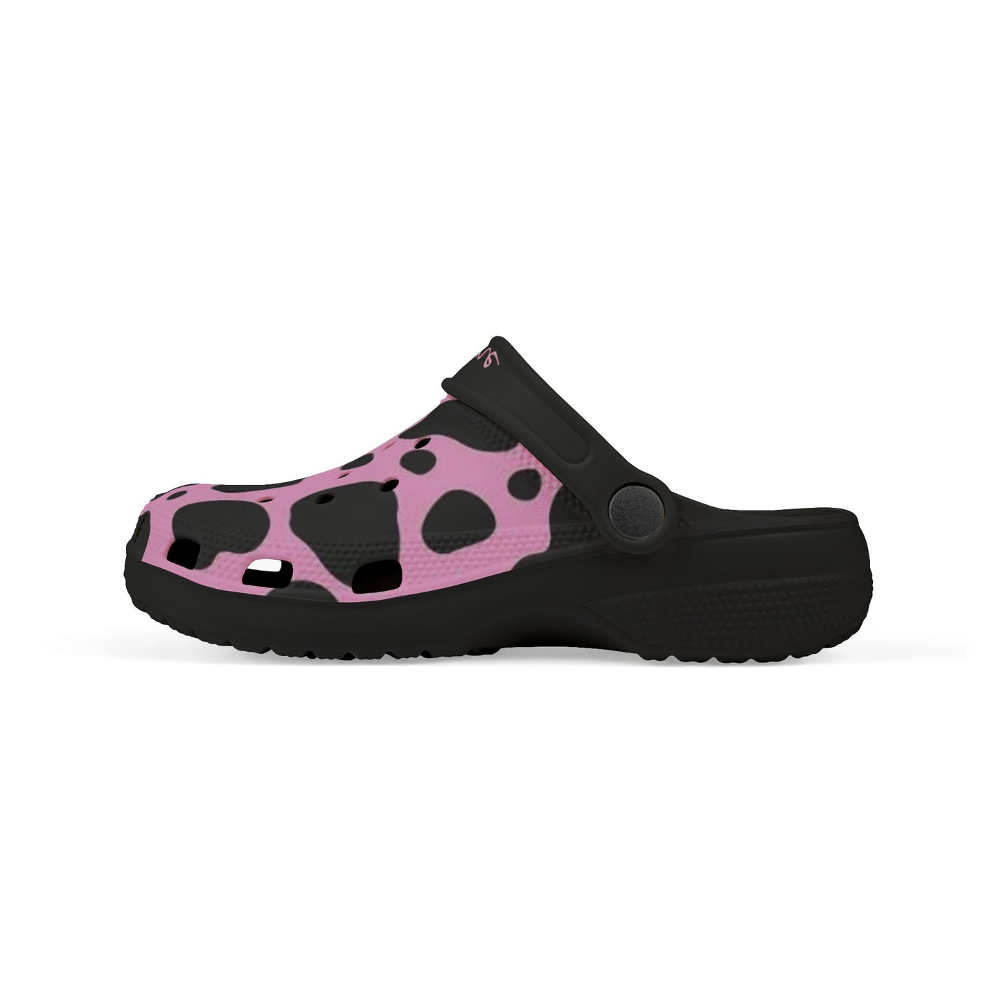 Kids 2wotone Print Pink & Black Clogs