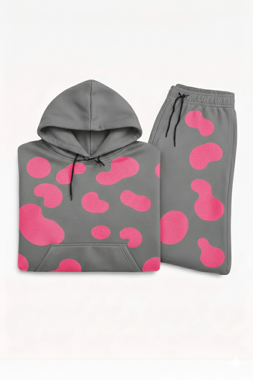 2wotone Grey and Hot Pink Flare Set