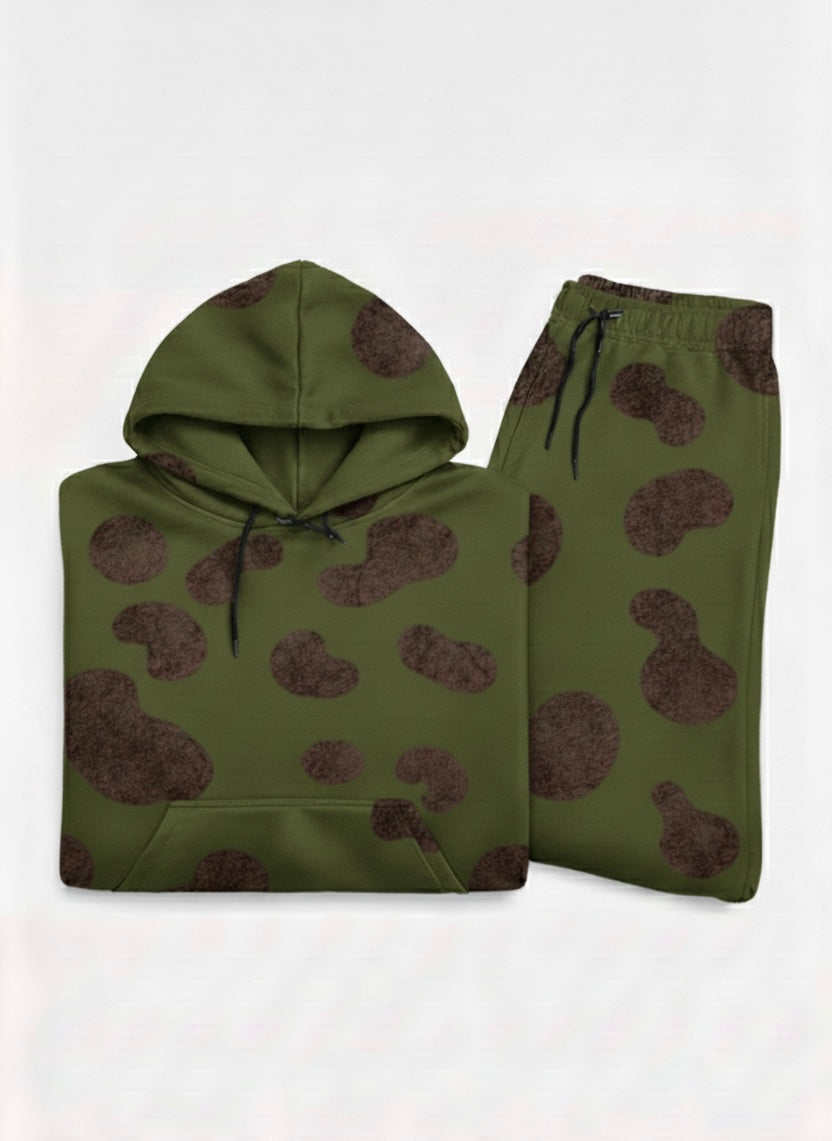 2wotone Olive Green and Brown Flare Set