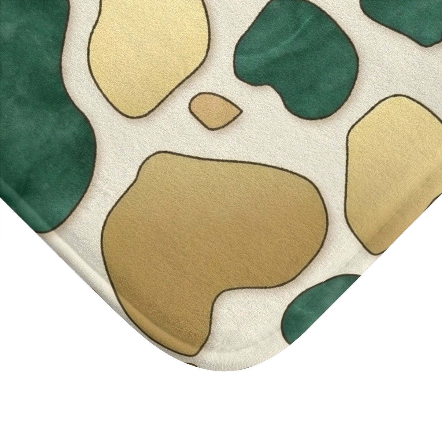 Green & Gold 2wotone Print Bath Mat — Luxe 2wotone Print Bathroom Rug