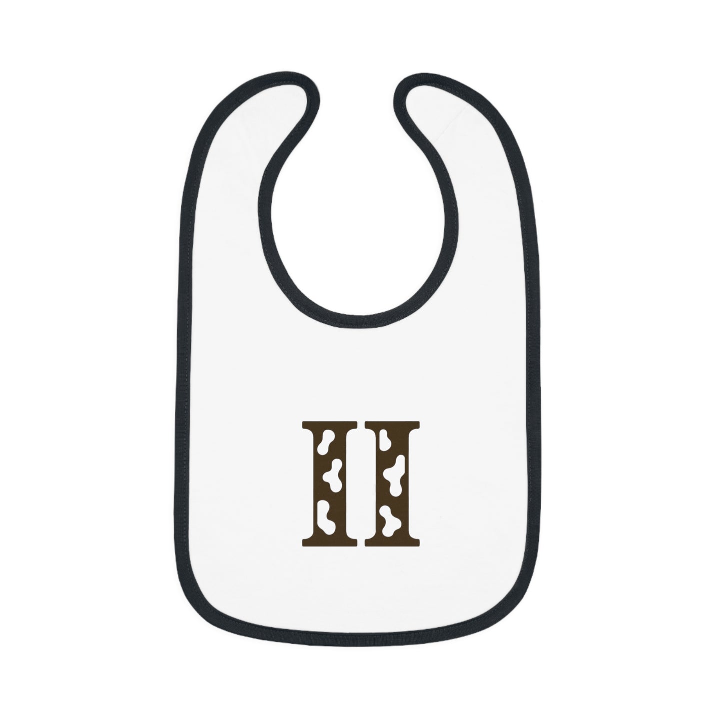 Baby Jersey Bib with Contrast Trim and Custom Initial 'H', Personalized Baby Gift, Cute Bib for Infants, Baby Shower Present, Toddler [...]