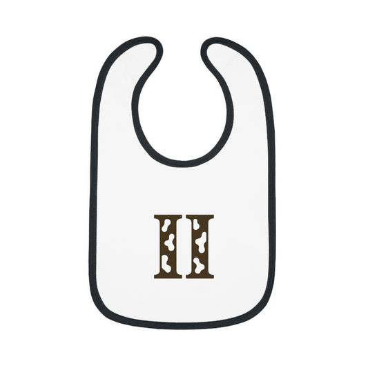 Baby Jersey Bib with Contrast Trim and Custom Initial 'H', Personalized Baby Gift, Cute Bib for Infants, Baby Shower Present, Toddler [...]