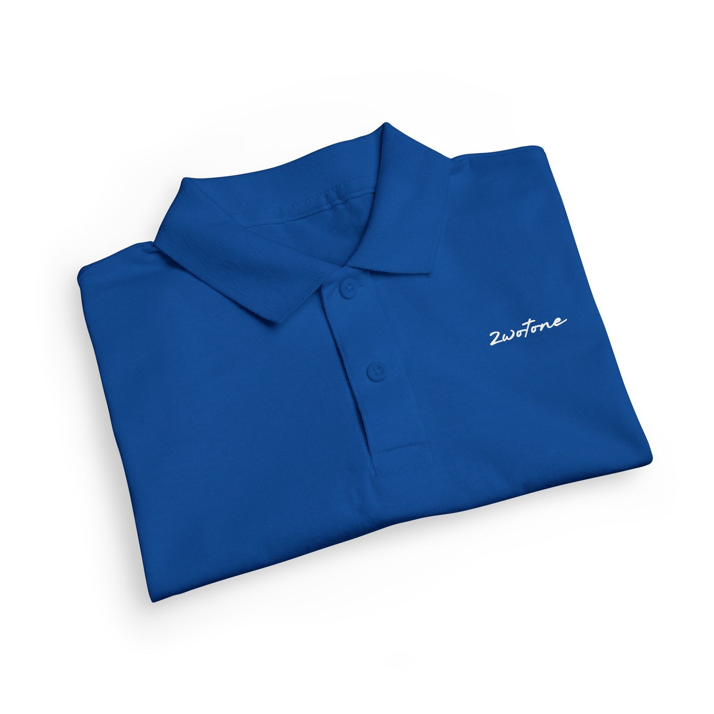 2wotone White Signature Youth Polo Shirt Embroidery