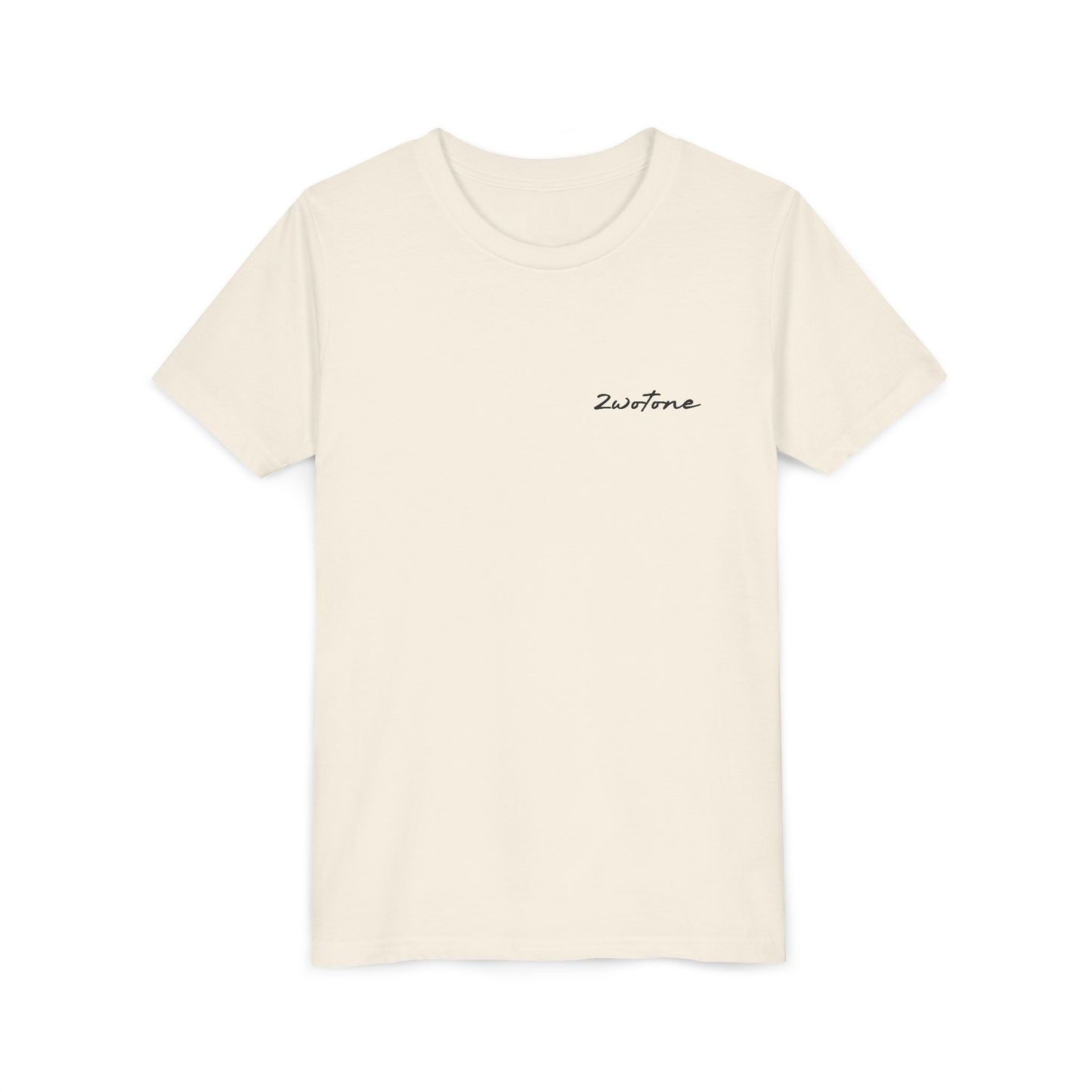 2wotone Minimalist Youth Short Sleeve Tee with Stylish Lettering II