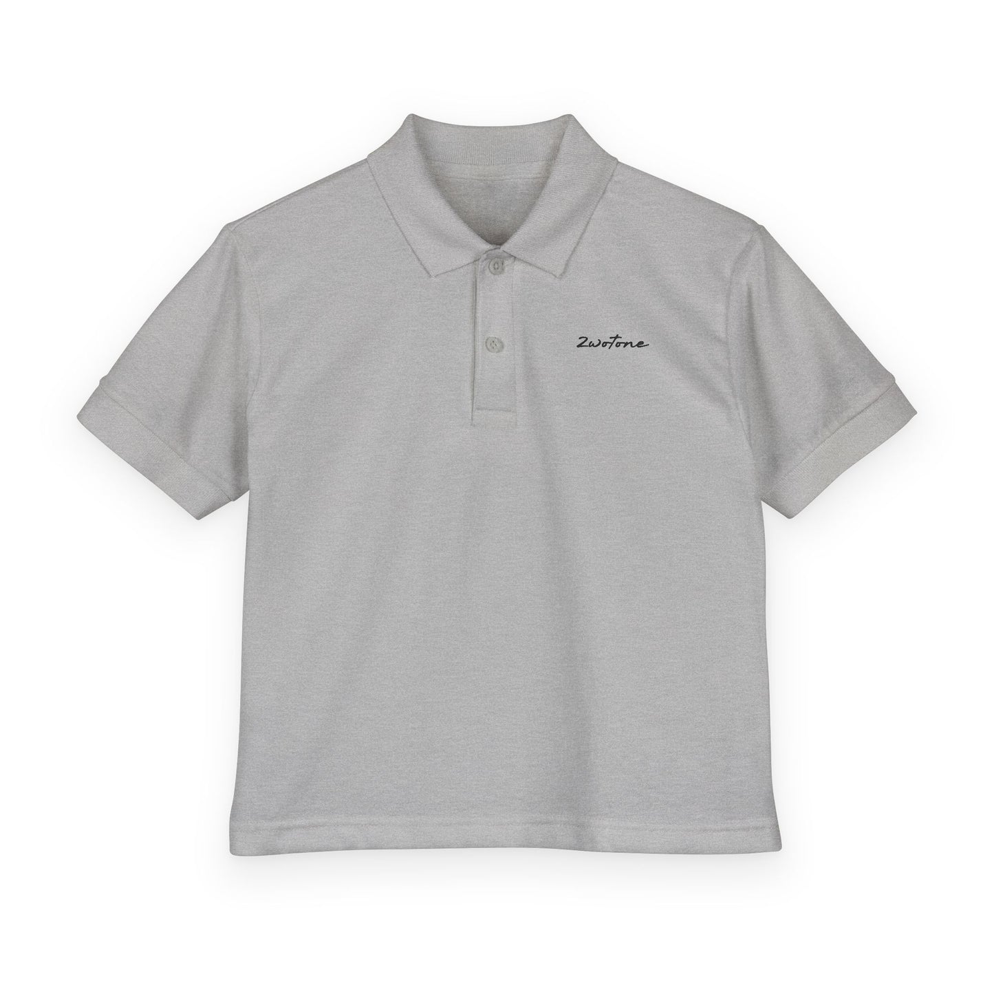 2wotone Black Signature Youth Polo Shirt Embroidery
