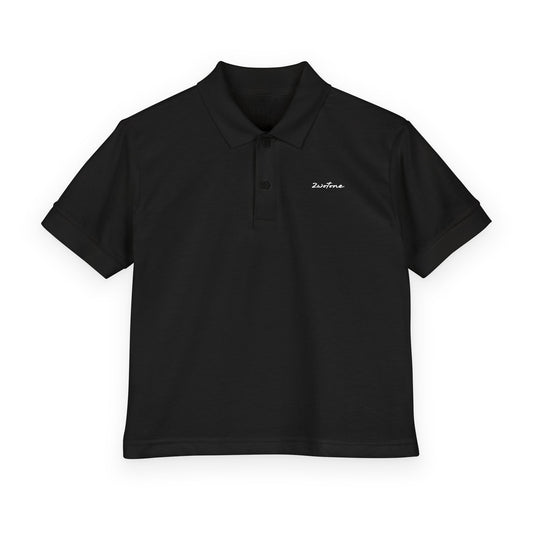 2wotone White Signature Youth Polo Shirt Embroidery