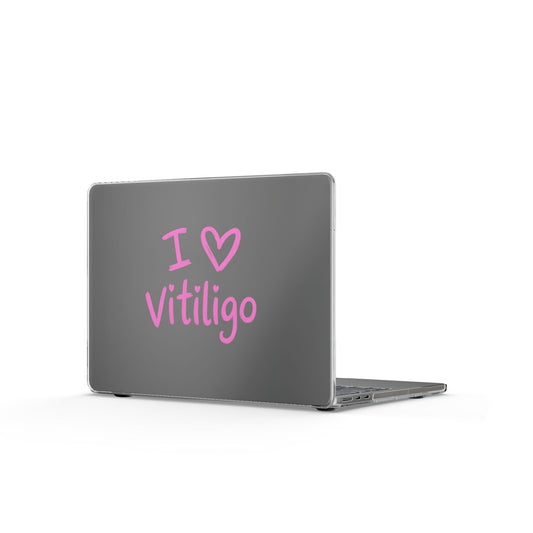 Clear MacBook Case — I  Vitiligo Pink Pride Laptop Cover