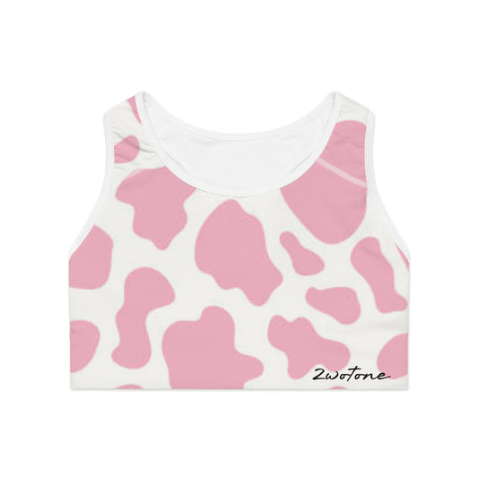 Cute Pink Viti  Sports Bra | Activewear for Gym & Yoga | Gifts for Fitness Lovers, Athleisure, Workout Gear, Trendy Sports Apparel