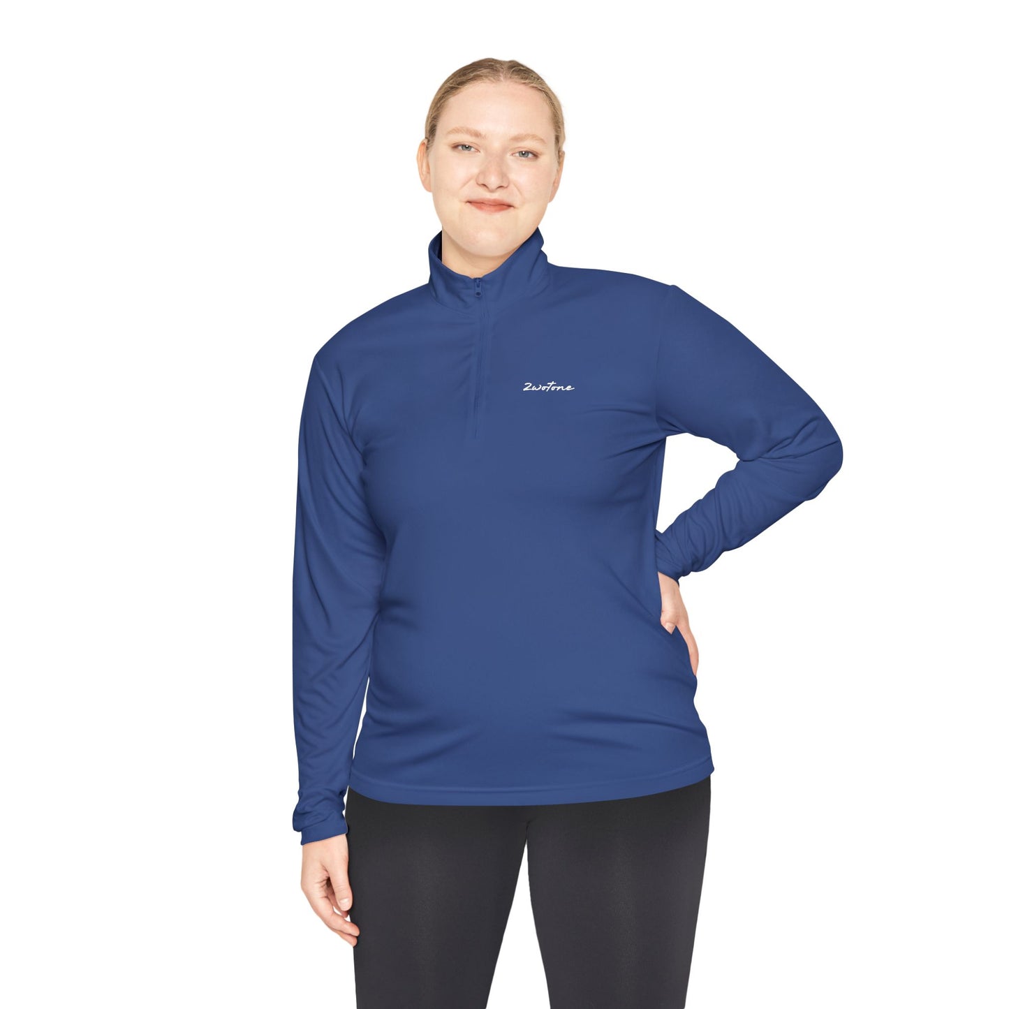 Unisex Quarter-Zip Pullover with Stylish Monogram, Casual Layering, Great for Fall, Gift for Him/Her, Sporty Comfort Wear