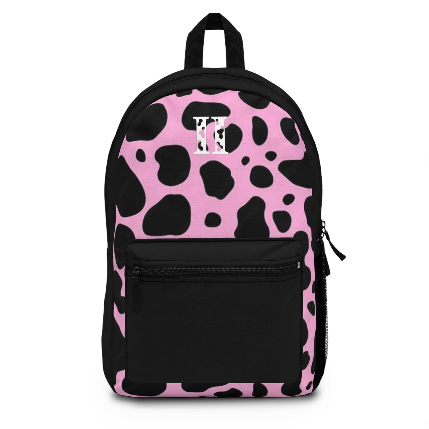 Pink & Black 2wotone Print Backpack