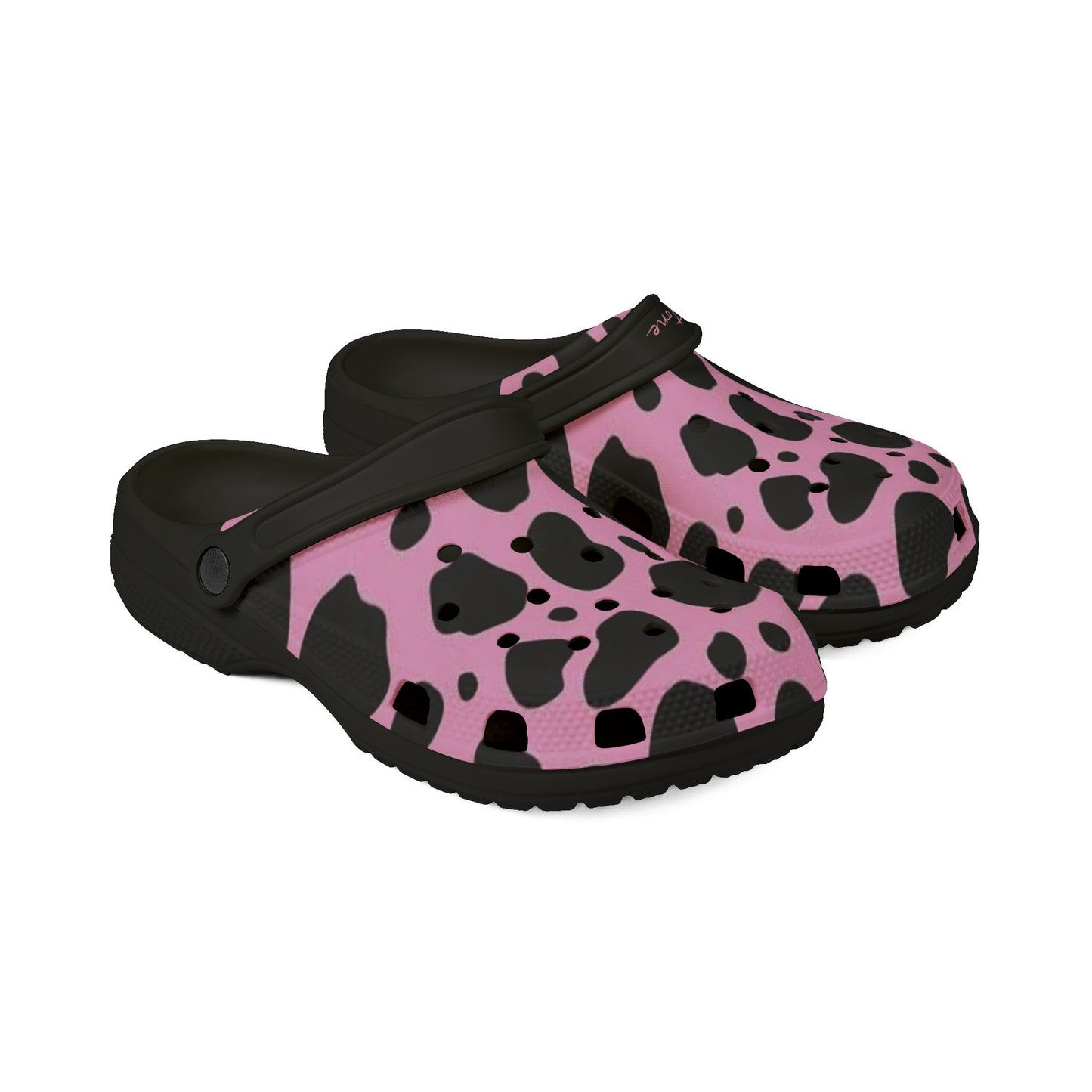 Women’s 2wotone Print Pink & Black Foam Clogs