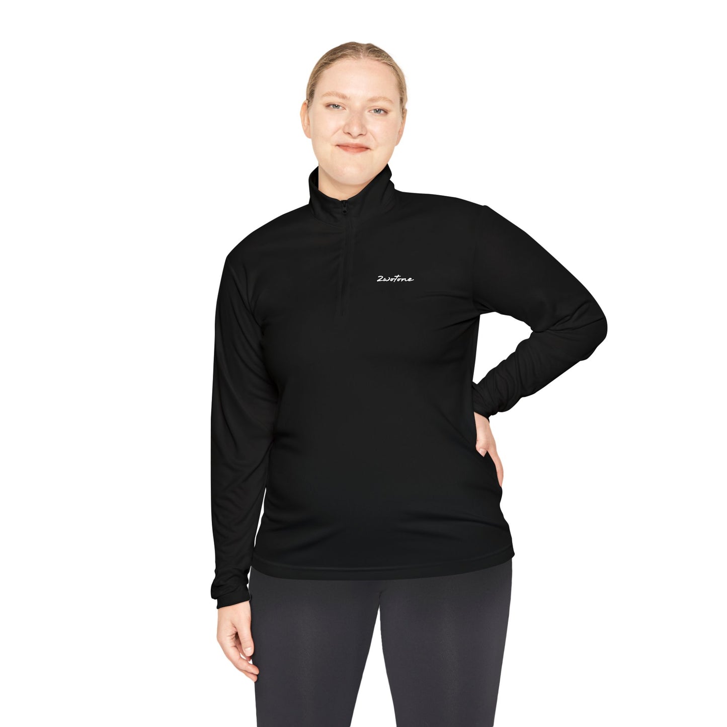 Unisex Quarter-Zip Pullover with Stylish Monogram, Casual Layering, Great for Fall, Gift for Him/Her, Sporty Comfort Wear