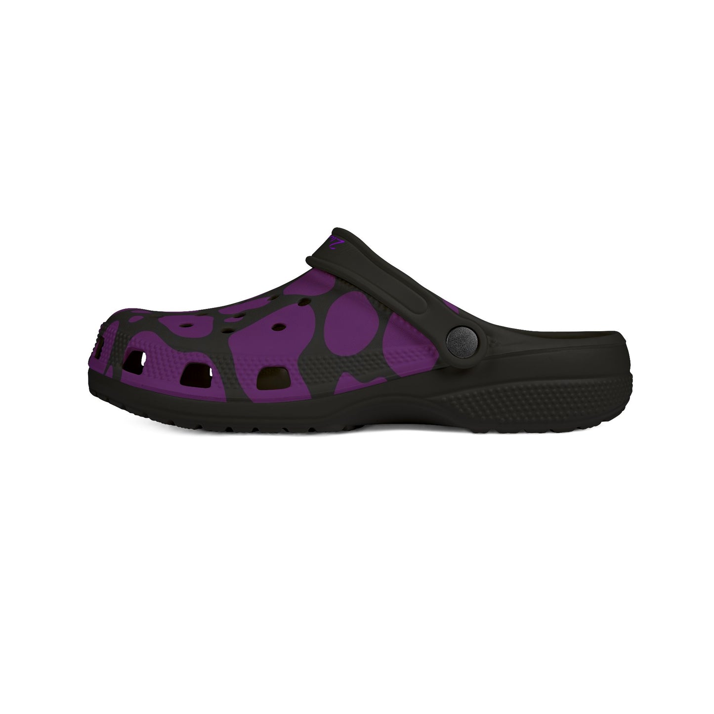 Women’s 2wotone Print Purple & Black  Foam Clogs