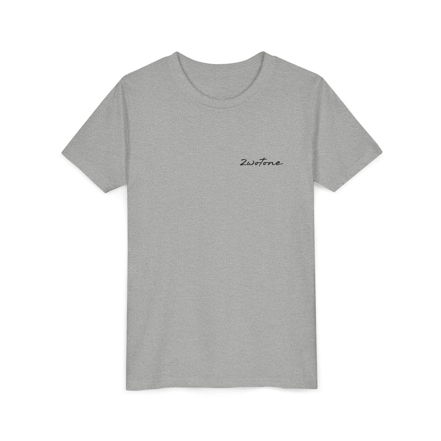 2wotone Minimalist Youth Short Sleeve Tee with Stylish Lettering II
