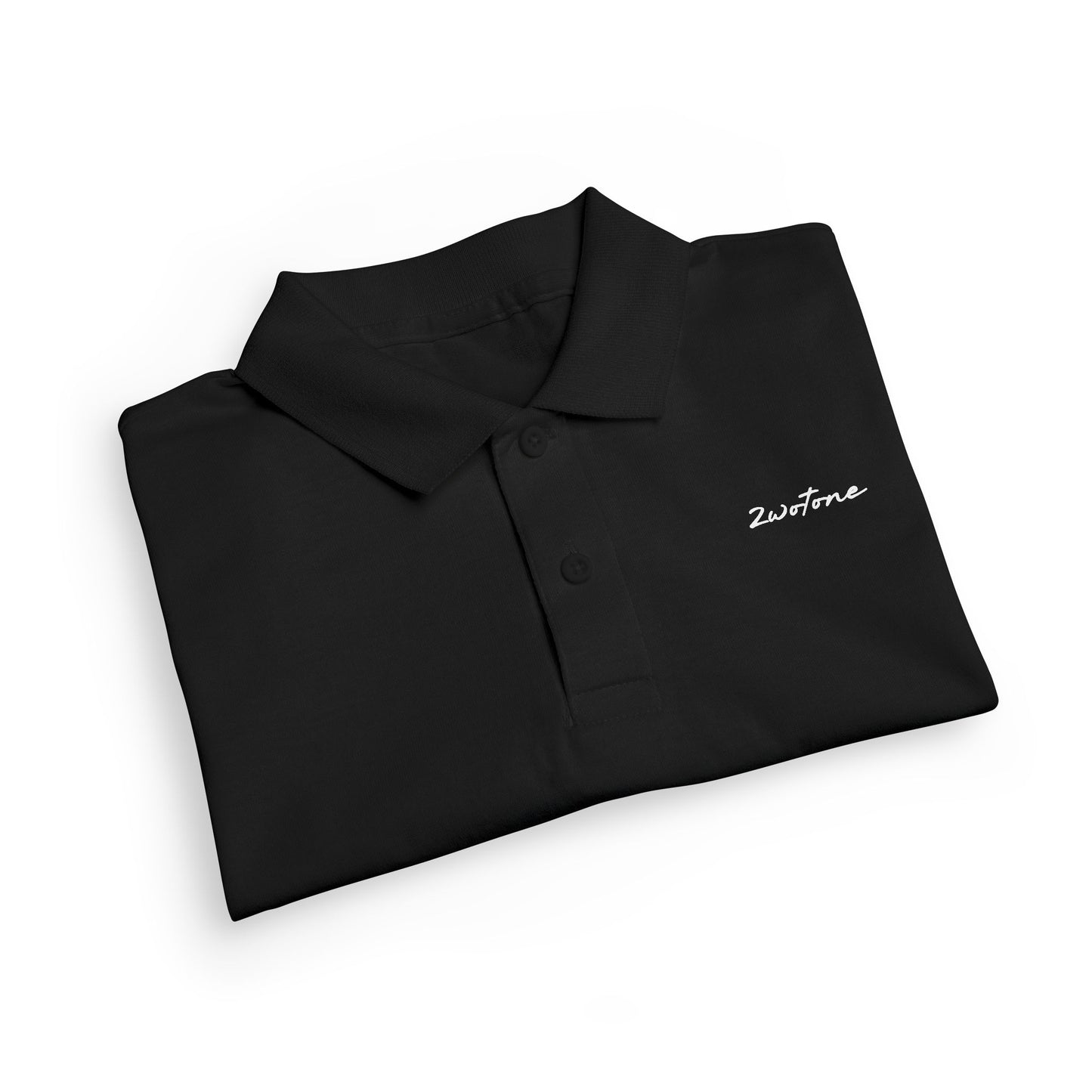 2wotone White Signature Youth Polo Shirt Embroidery