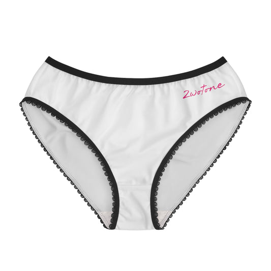 2wotone Pink Signature Women's Lace-Trim Briefs