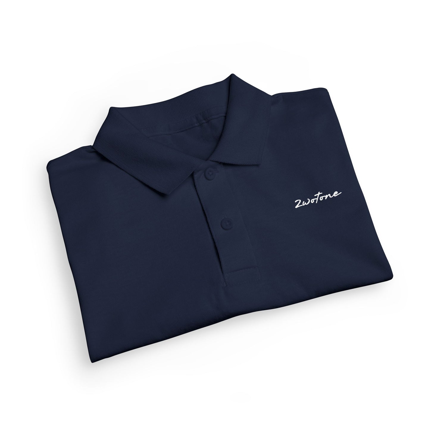 2wotone White Signature Youth Polo Shirt Embroidery