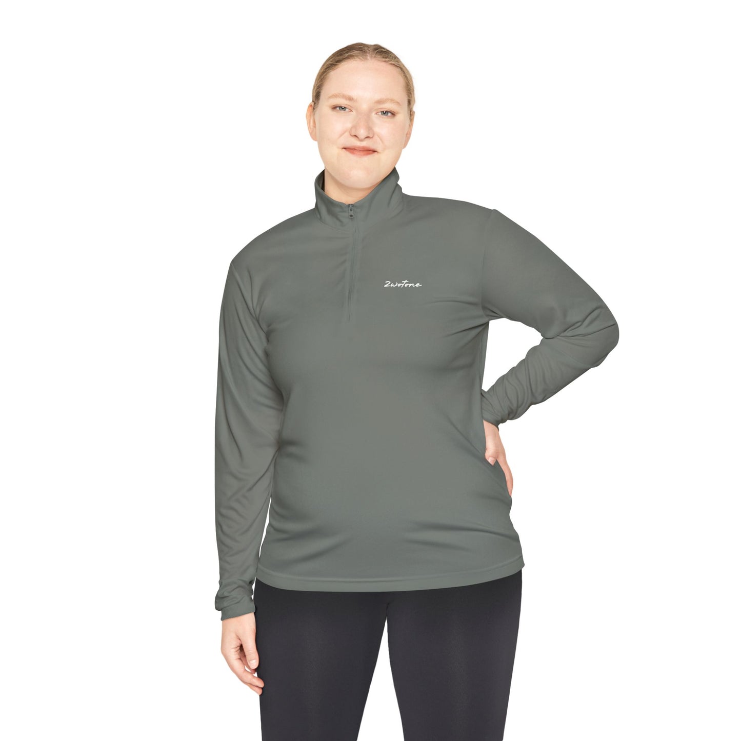 Unisex Quarter-Zip Pullover with Stylish Monogram, Casual Layering, Great for Fall, Gift for Him/Her, Sporty Comfort Wear
