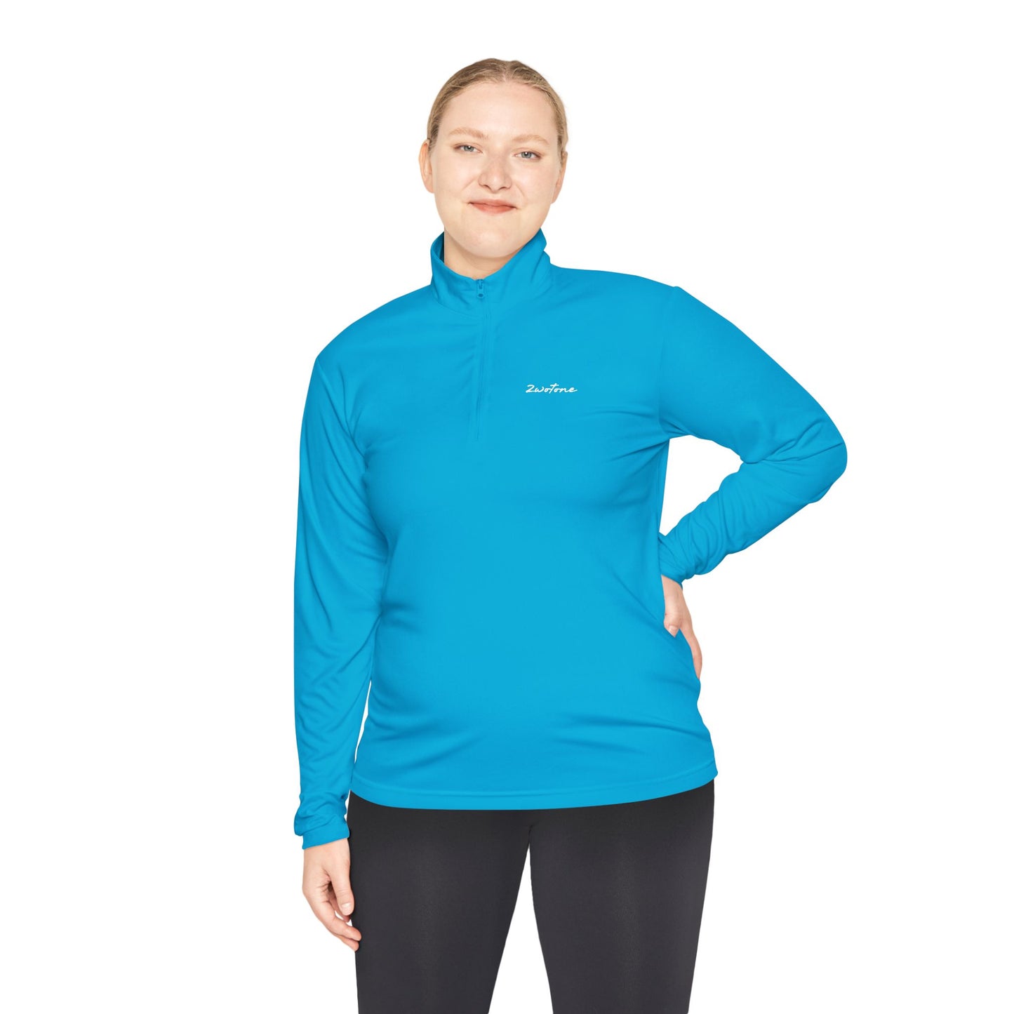 Unisex Quarter-Zip Pullover with Stylish Monogram, Casual Layering, Great for Fall, Gift for Him/Her, Sporty Comfort Wear