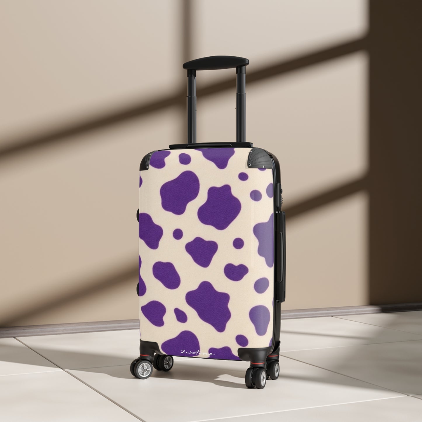 Creme & Purple 2wotone Suitcase – Carry-On Luggage