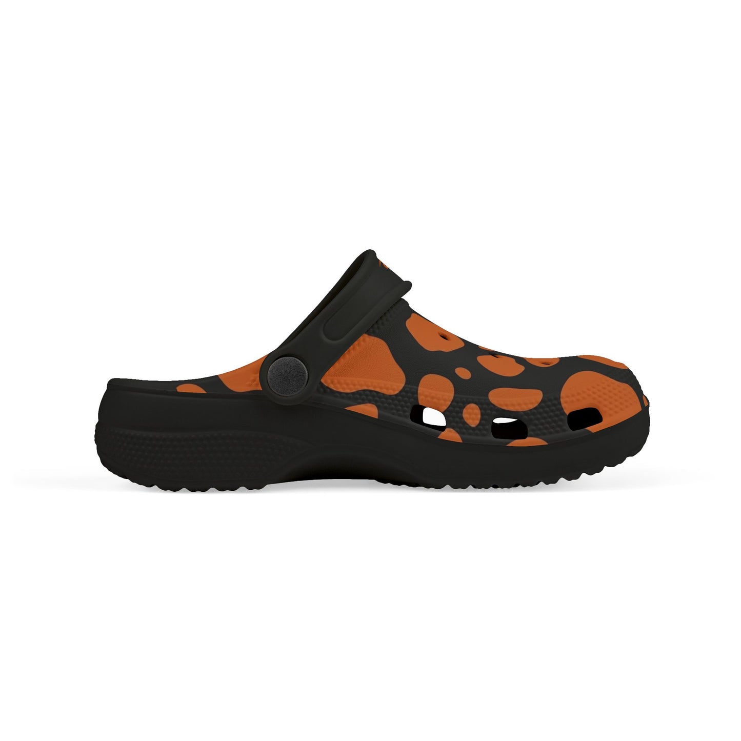 Kids 2wotone Print Orange & Black Foam Clogs