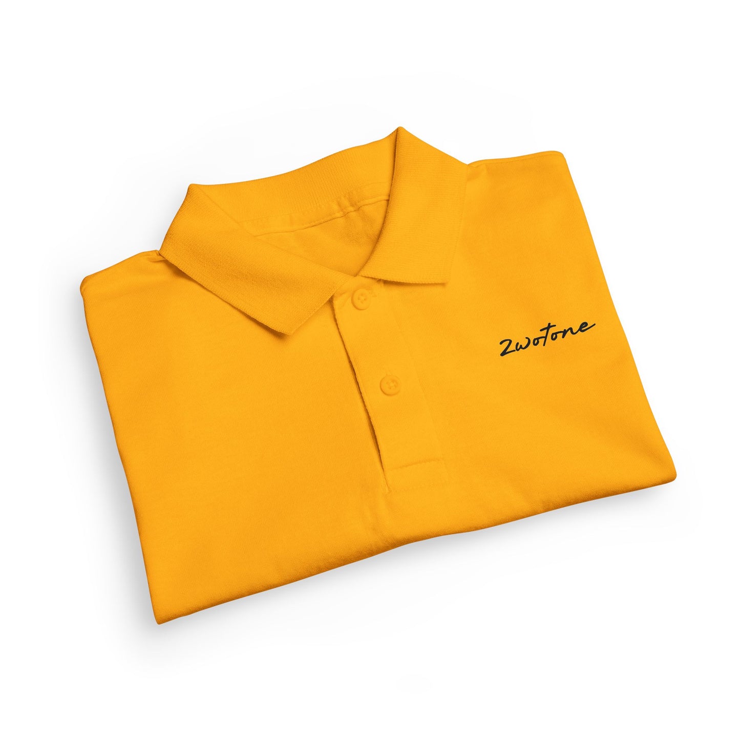 2wotone Black Signature Youth Polo Shirt Embroidery