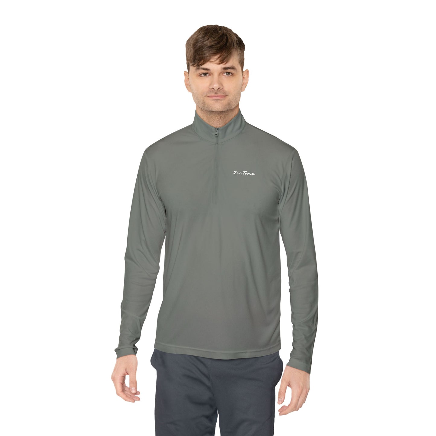 Unisex Quarter-Zip Pullover with Stylish Monogram, Casual Layering, Great for Fall, Gift for Him/Her, Sporty Comfort Wear