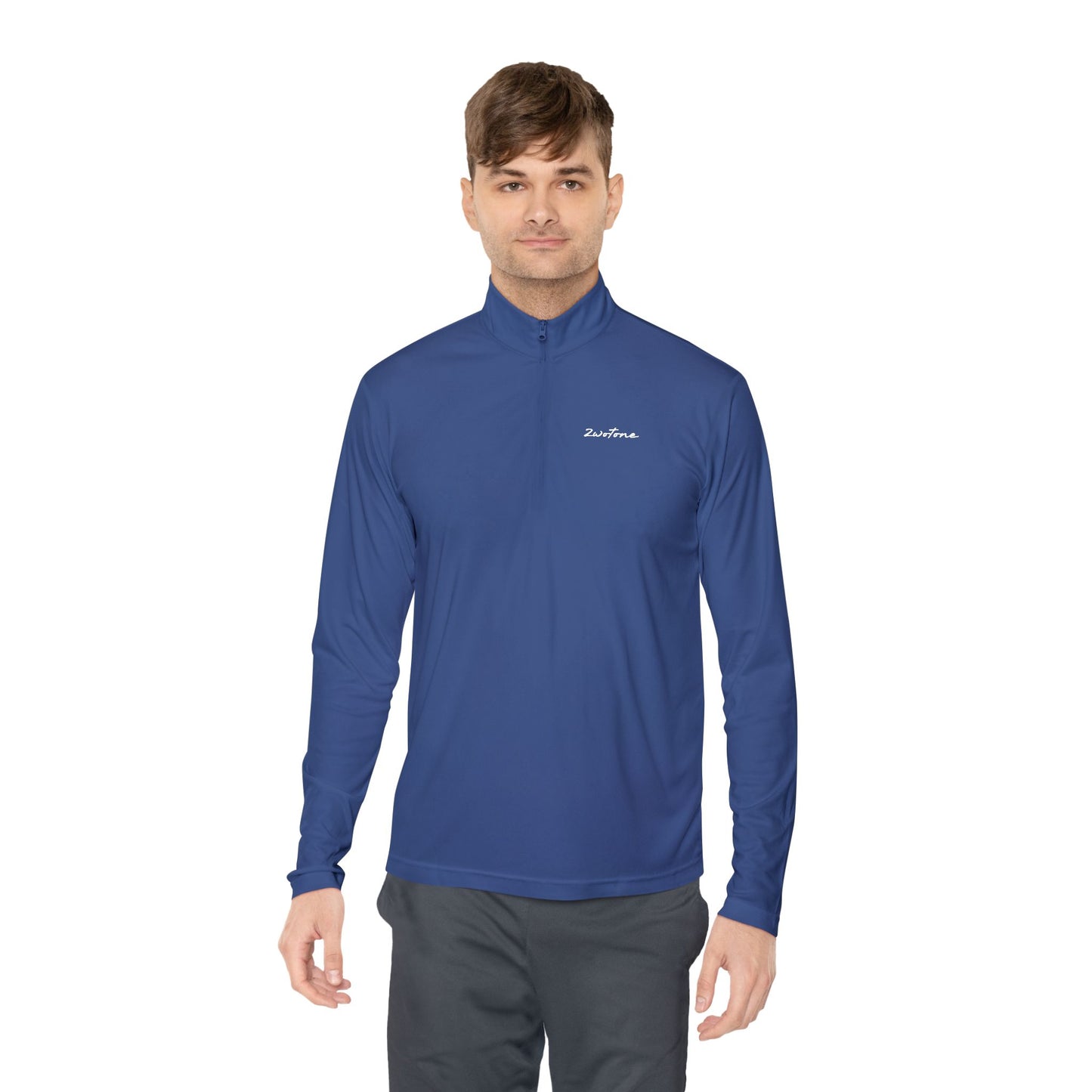 Unisex Quarter-Zip Pullover with Stylish Monogram, Casual Layering, Great for Fall, Gift for Him/Her, Sporty Comfort Wear