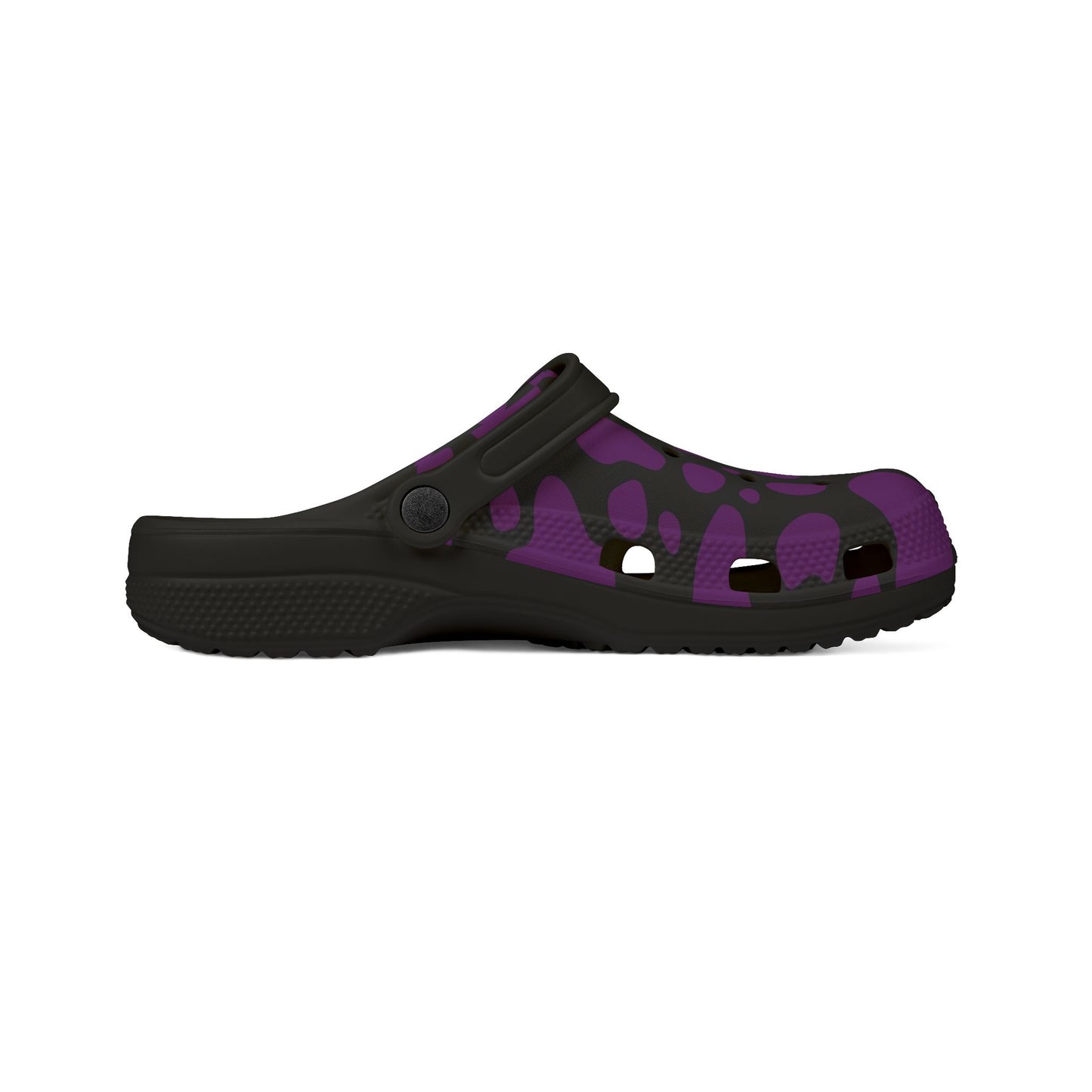Women’s 2wotone Print Purple & Black  Foam Clogs