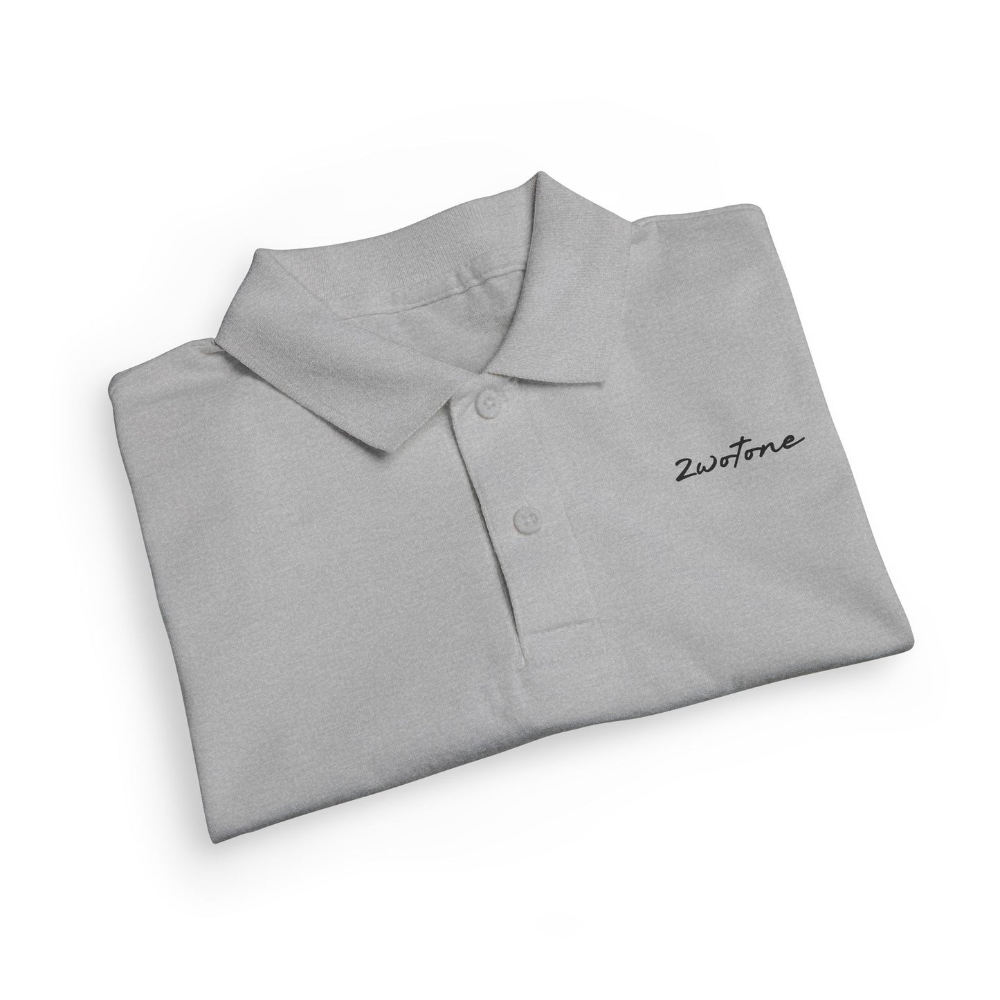 2wotone Black Signature Youth Polo Shirt Embroidery