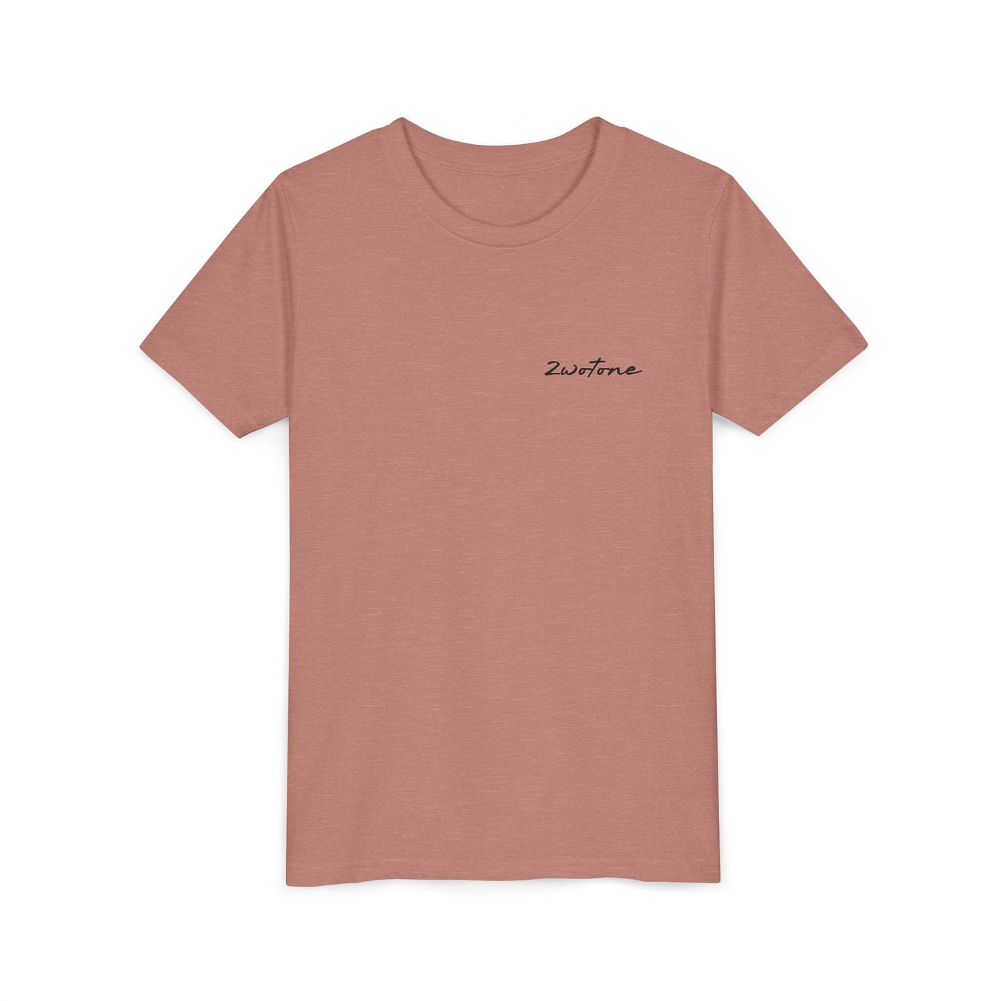 2wotone Minimalist Youth Short Sleeve Tee with Stylish Lettering II