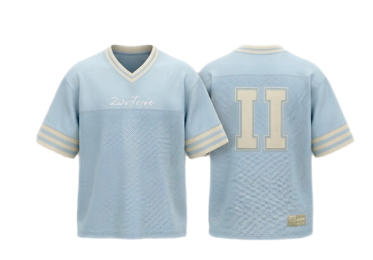 2wotone Varsity Light Blue and Creme Jersey