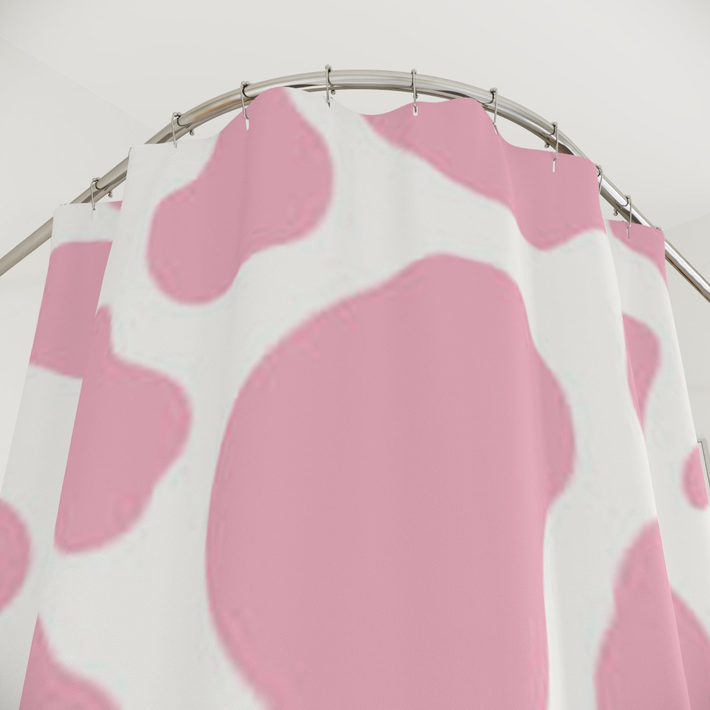Pink Viti Shower Curtain, Cute Bathroom Decor, Boho Chic, Unique Gift for Cow Lovers, Farmhouse Style, Home Makeover