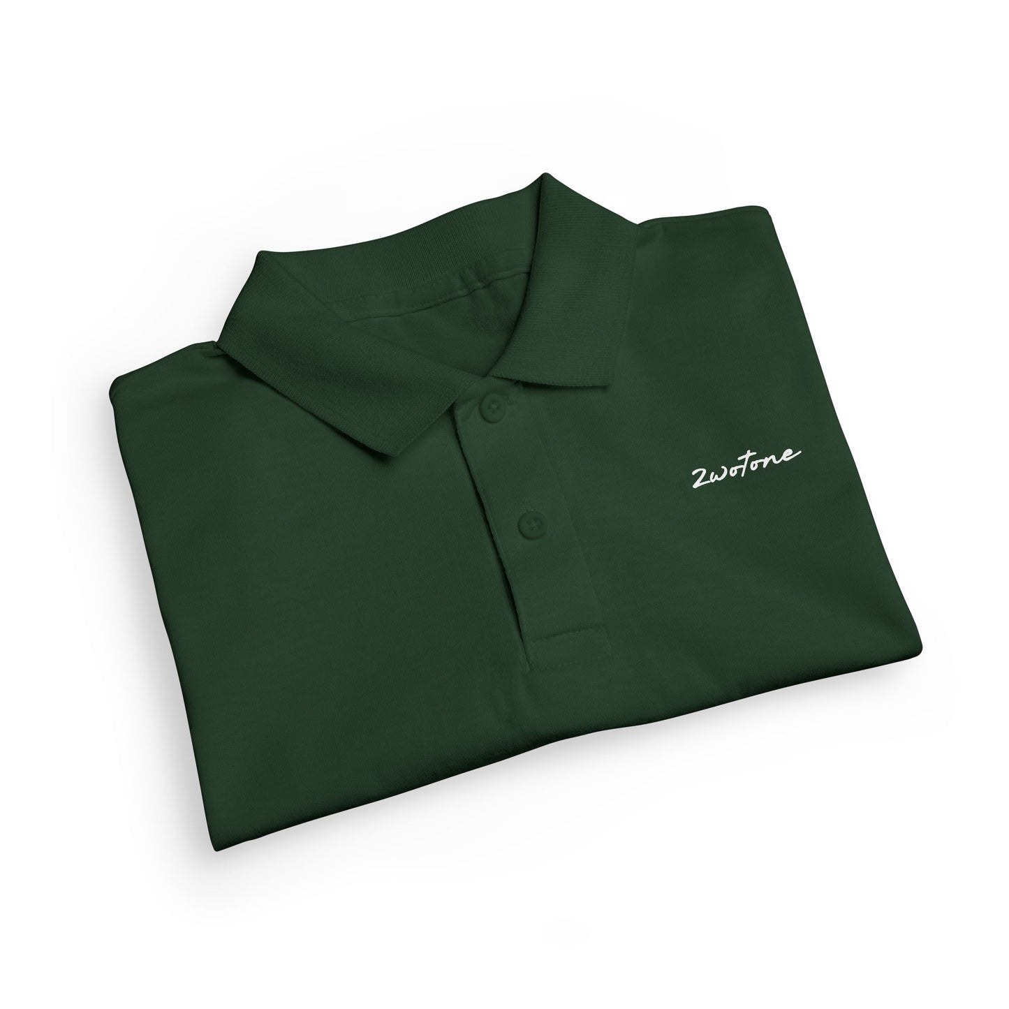 2wotone White Signature Youth Polo Shirt Embroidery