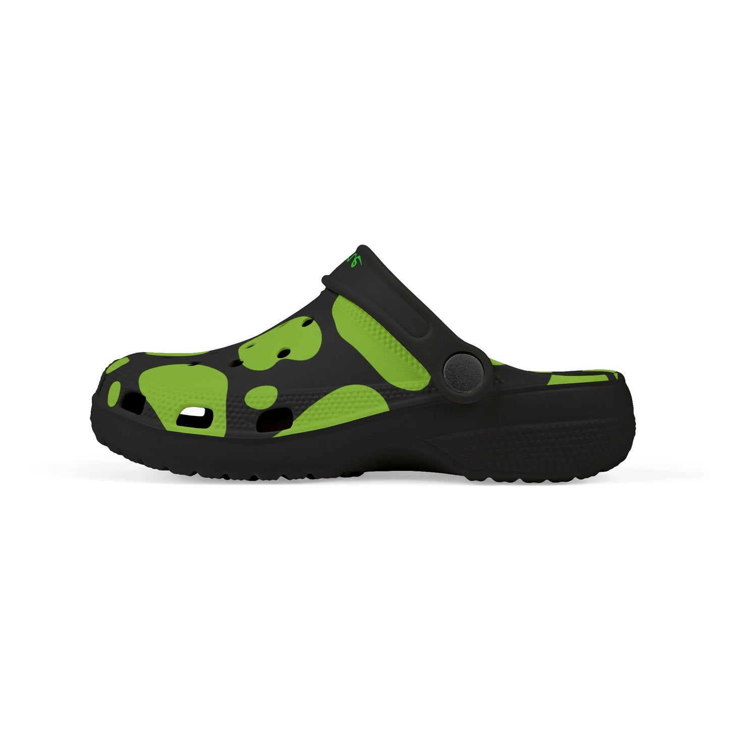 Kids 2wotone Print Green & Black Foam Clogs