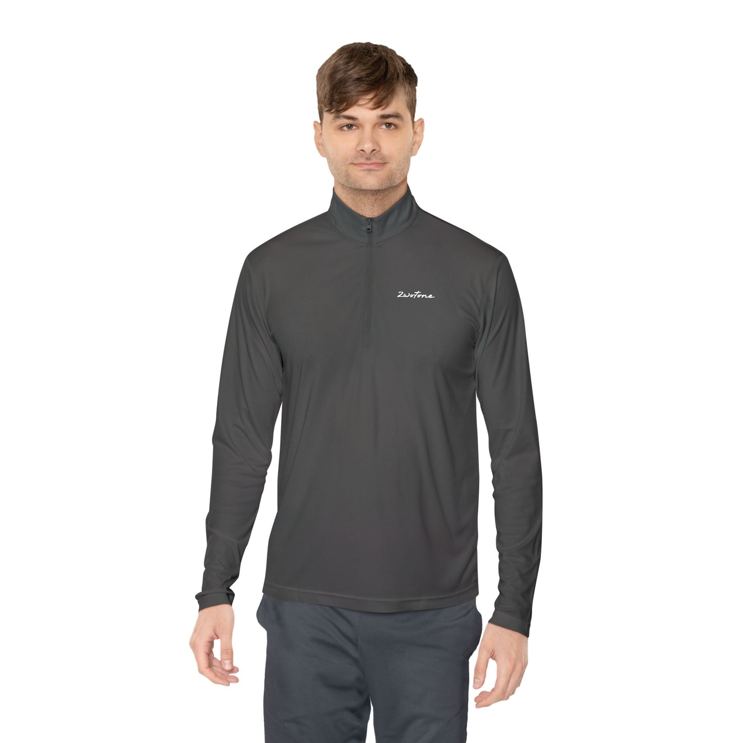 Unisex Quarter-Zip Pullover with Stylish Monogram, Casual Layering, Great for Fall, Gift for Him/Her, Sporty Comfort Wear