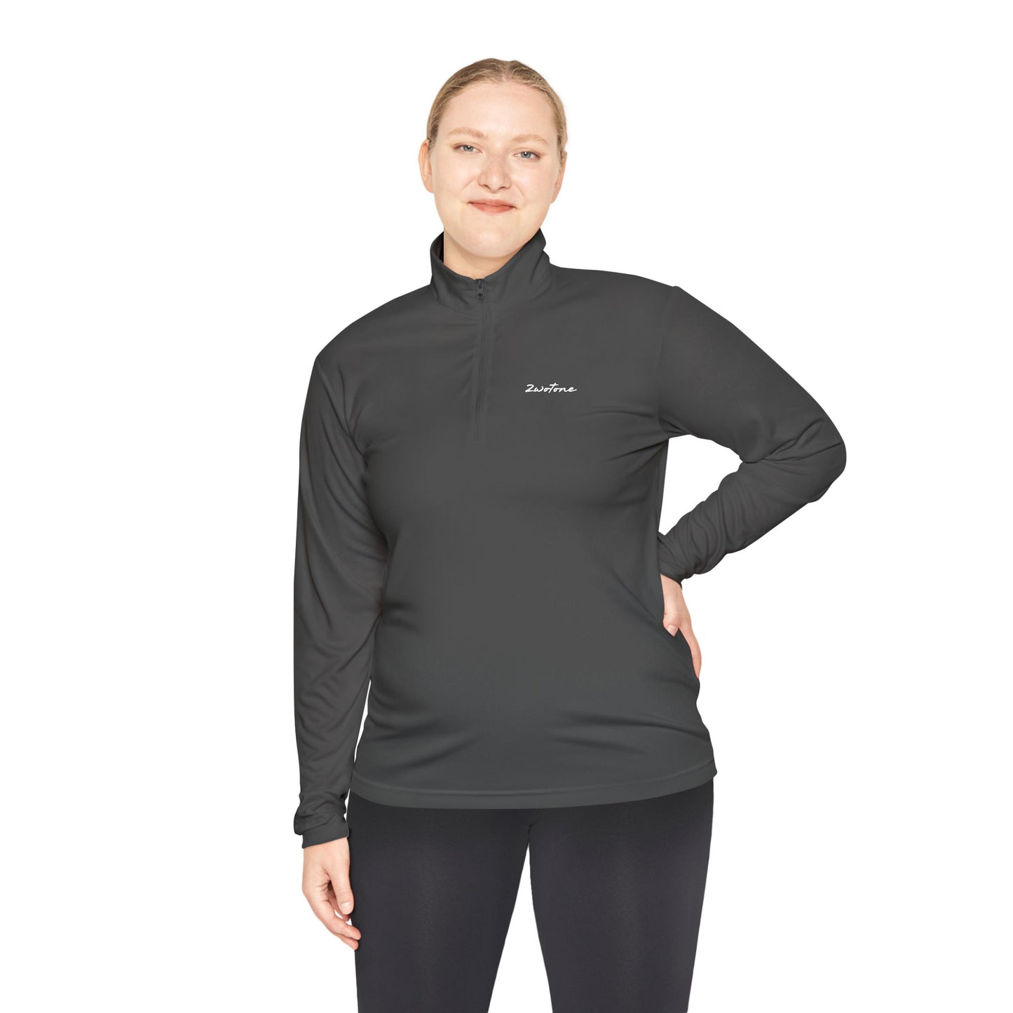 Unisex Quarter-Zip Pullover with Stylish Monogram, Casual Layering, Great for Fall, Gift for Him/Her, Sporty Comfort Wear