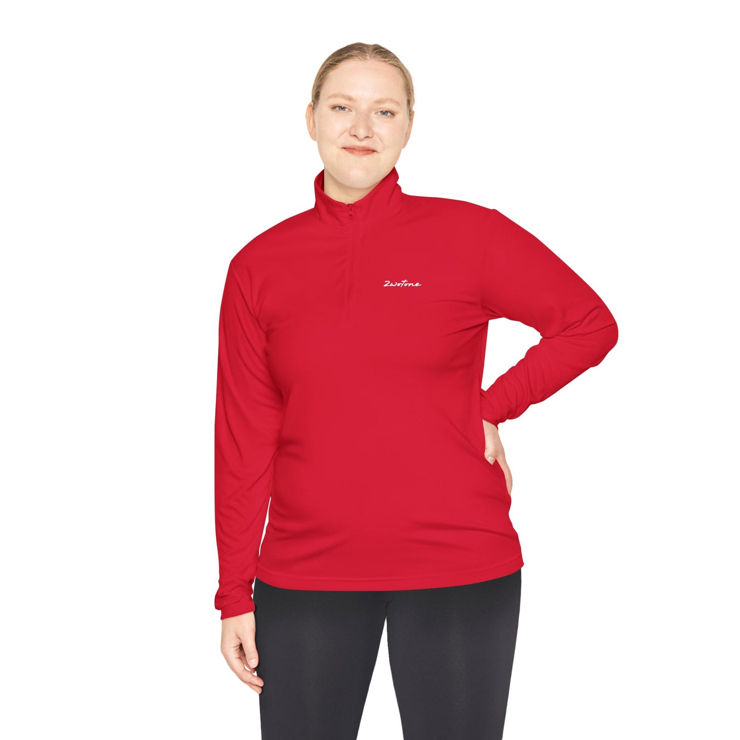 Unisex Quarter-Zip Pullover with Stylish Monogram, Casual Layering, Great for Fall, Gift for Him/Her, Sporty Comfort Wear