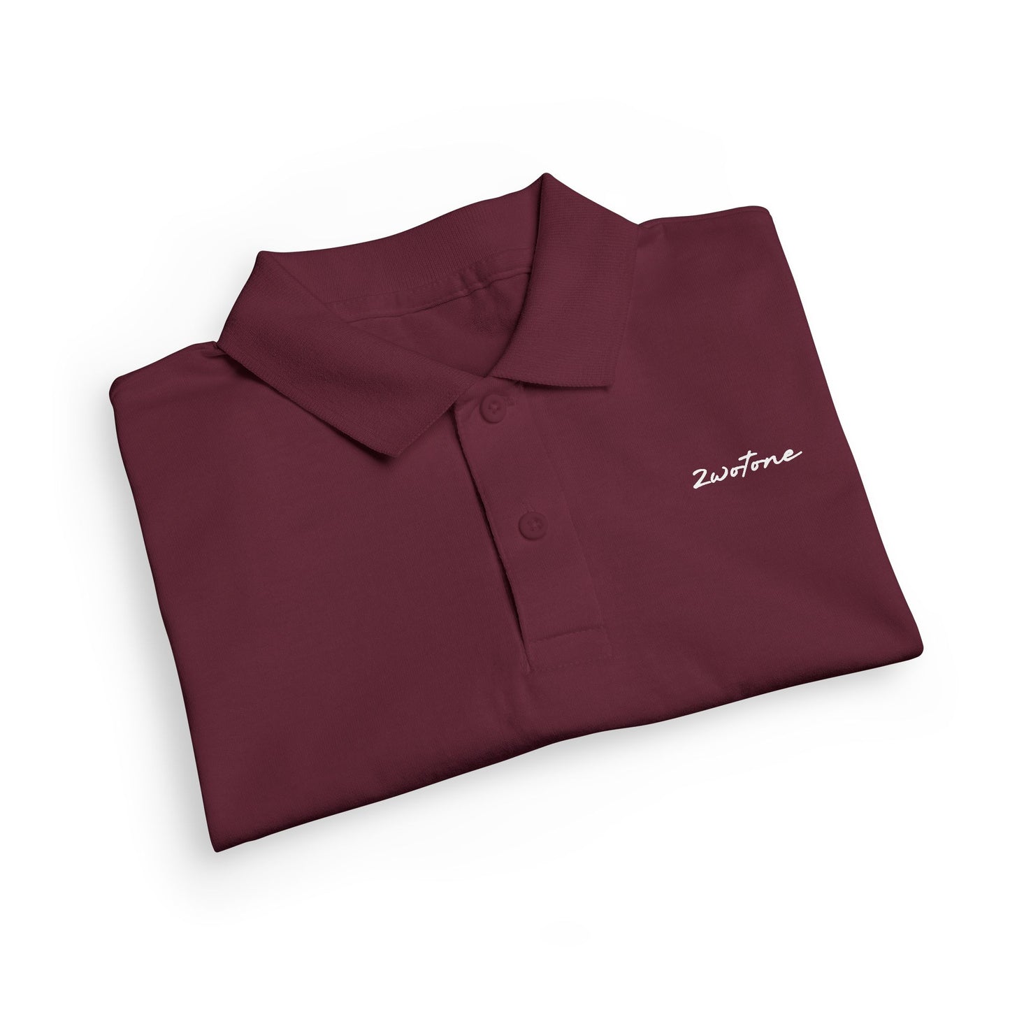 2wotone White Signature Youth Polo Shirt Embroidery