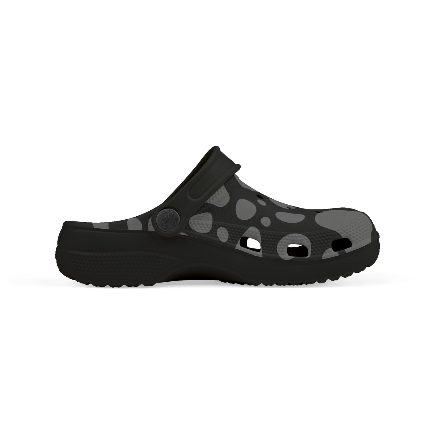 Kids 2wotone Print Grey & Black Foam Clogs