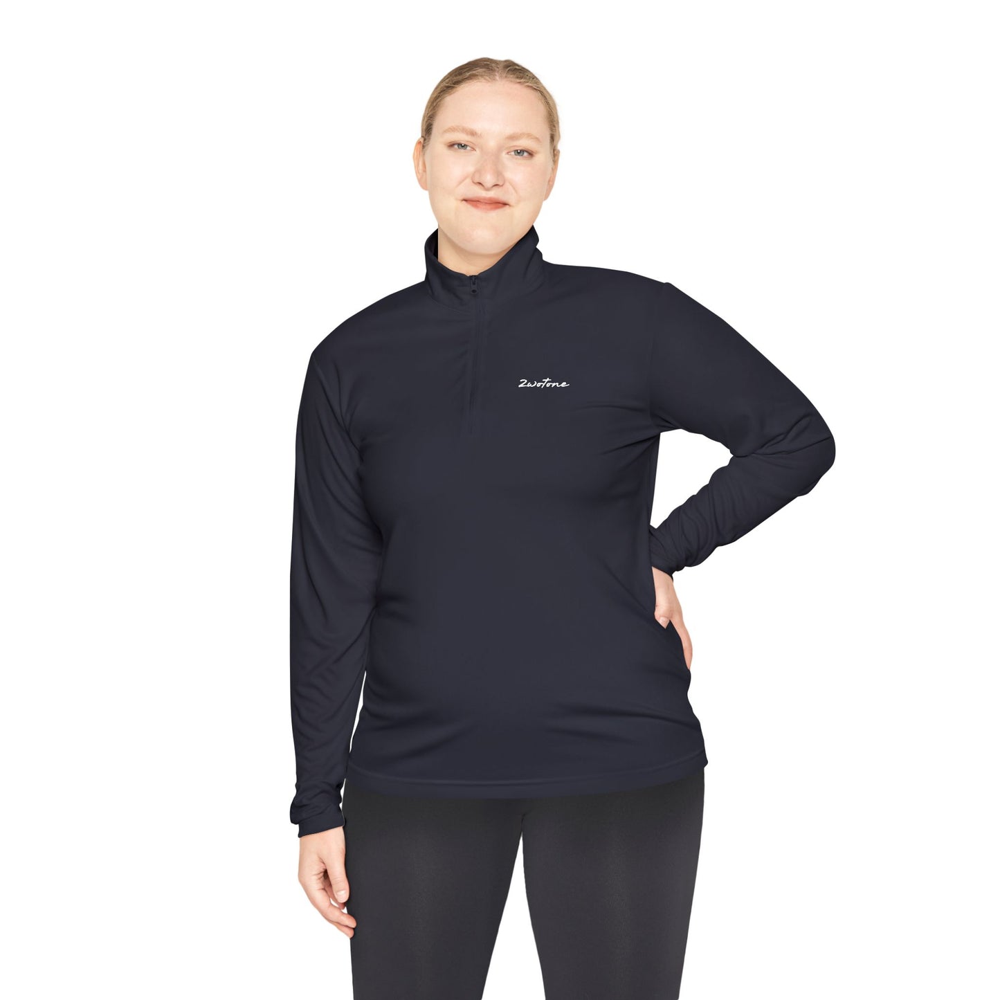 Unisex Quarter-Zip Pullover with Stylish Monogram, Casual Layering, Great for Fall, Gift for Him/Her, Sporty Comfort Wear