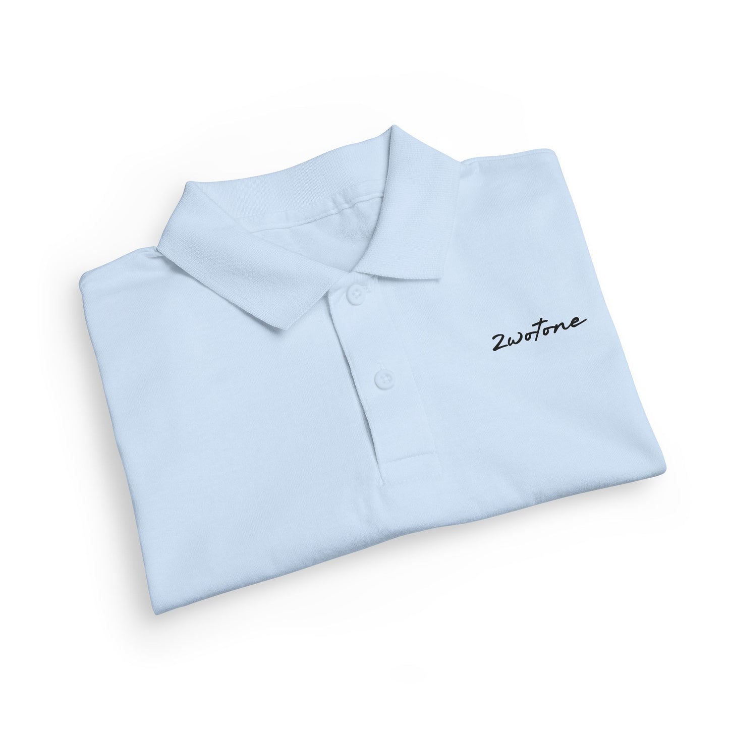 2wotone Black Signature Youth Polo Shirt Embroidery