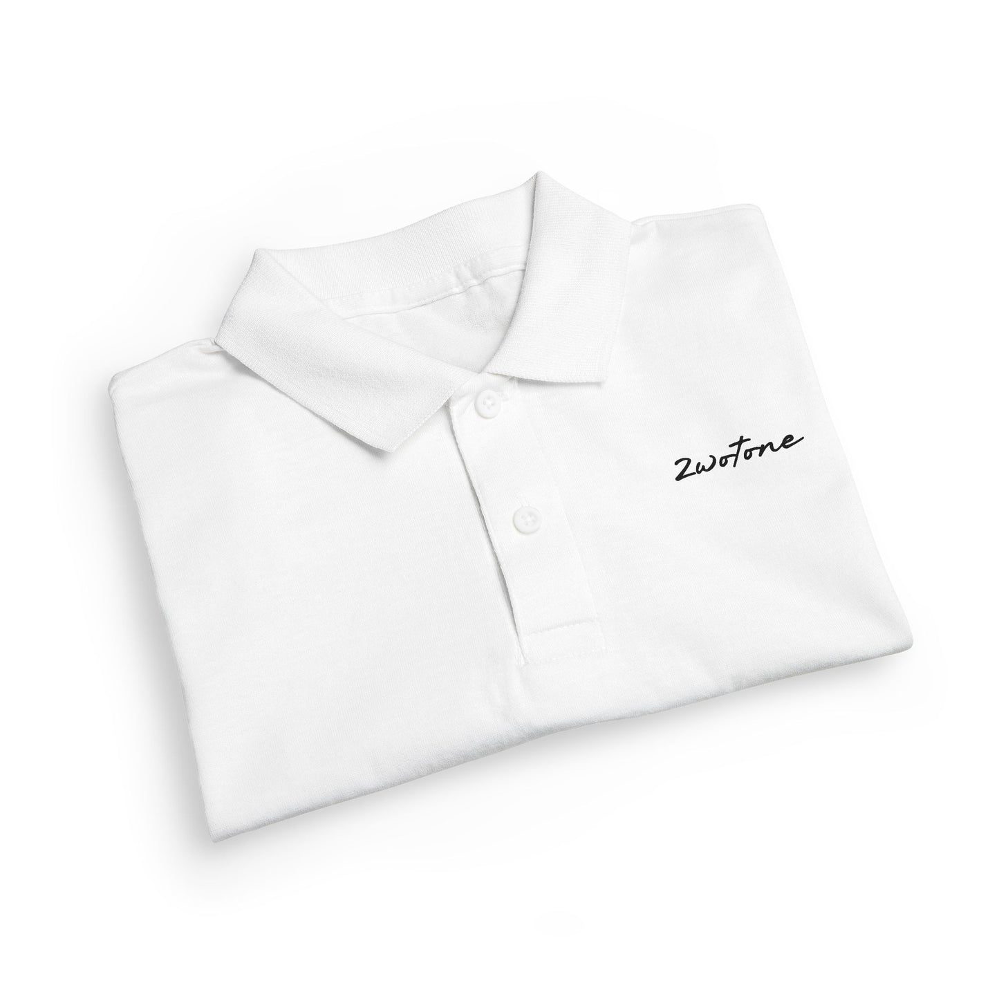 2wotone Black Signature Youth Polo Shirt Embroidery