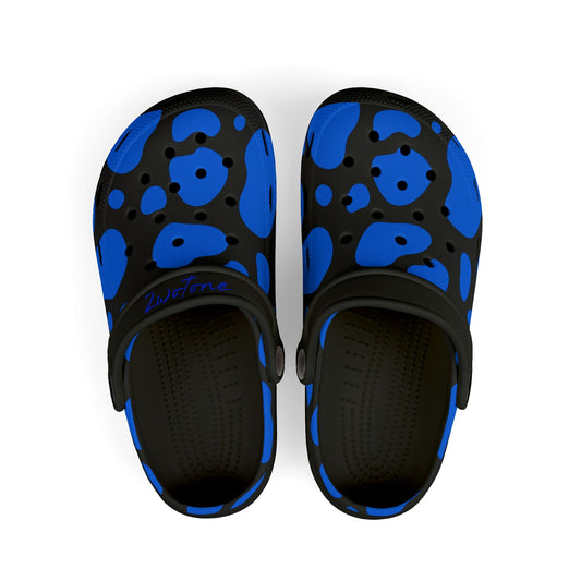 Kids 2wotone Print Blue & Black 2wotone Print Foam Clogs