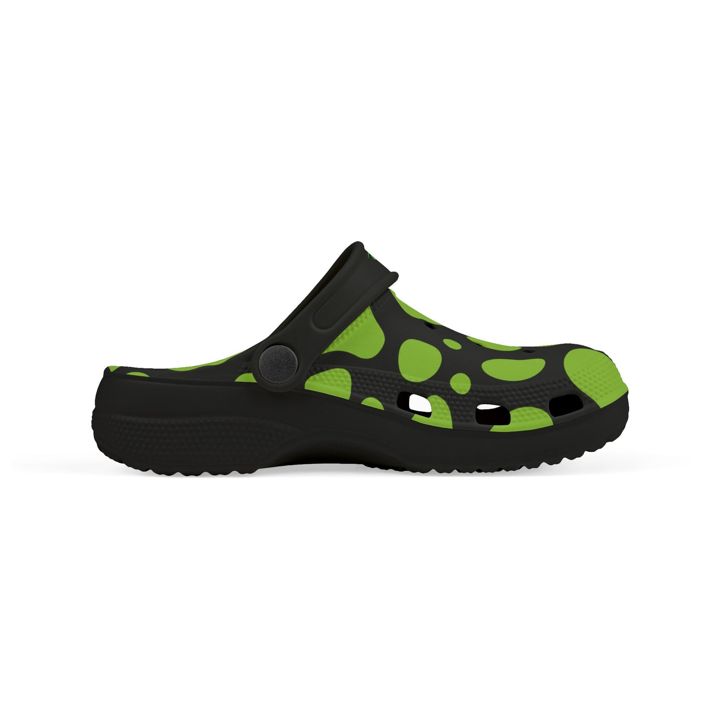 Kids 2wotone Print Green & Black Foam Clogs