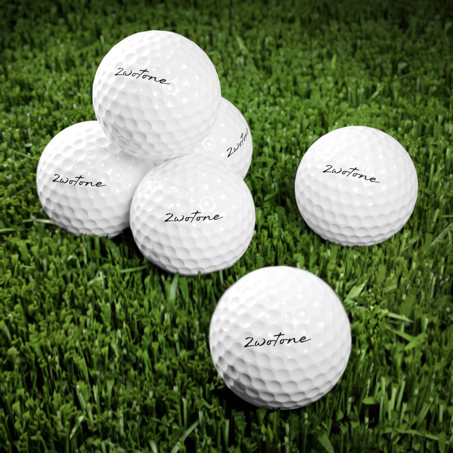 2wotone Signature Golf Balls, 6pcs