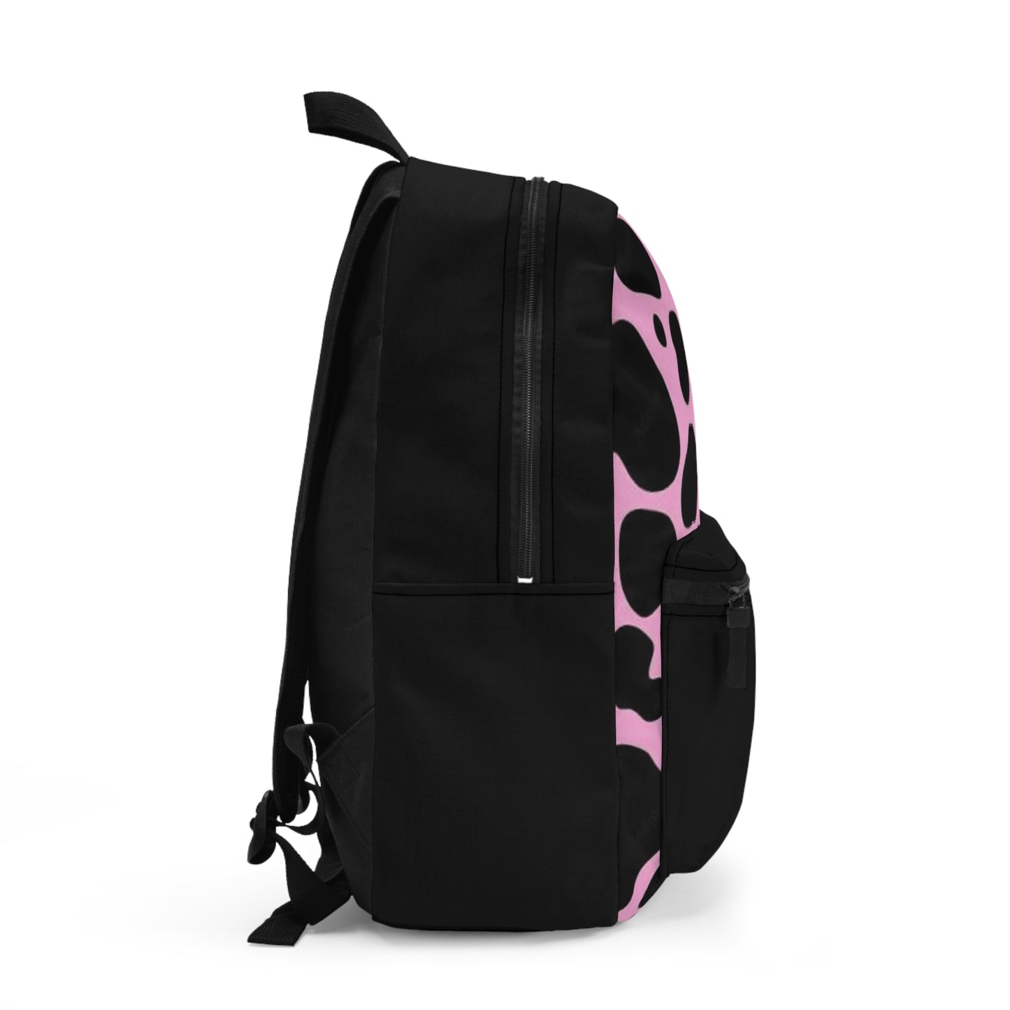 Pink & Black 2wotone Print Backpack